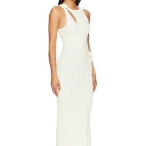 Lovers + Friends Cream Halter Sheath Dress